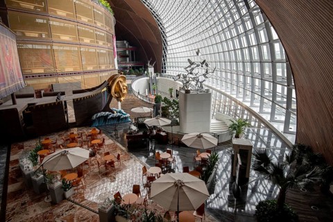 Beijing, China, June 06 2018: Interior architecture of National Centre for the Performing Arts