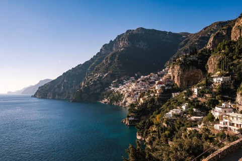 Amalfi Coast in Positano, Italy during sunny day