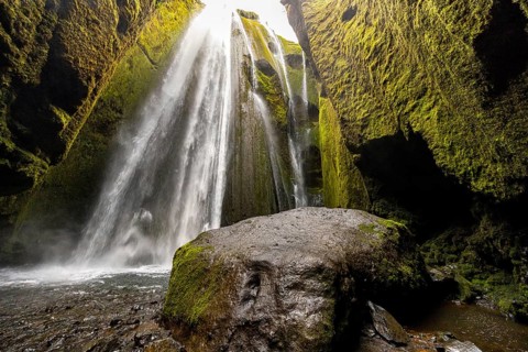 Gljúfrabúi waterfall, south coast, Iceland