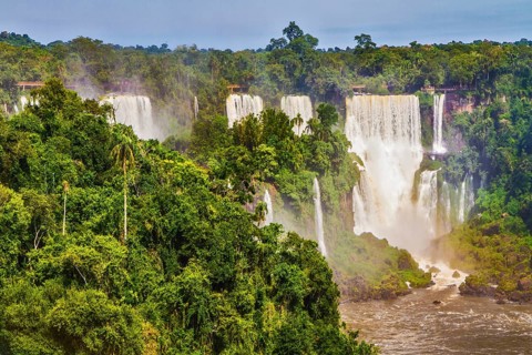 Iguazu Falls National Park - grandiose complex of waterfalls on the border of Argentina, Brazil and