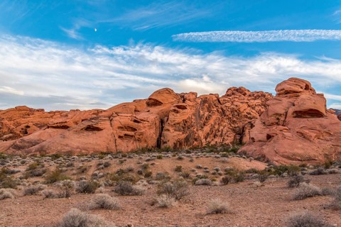 Magnificent red colored rock in the Valley of Fire, Nevada, USA