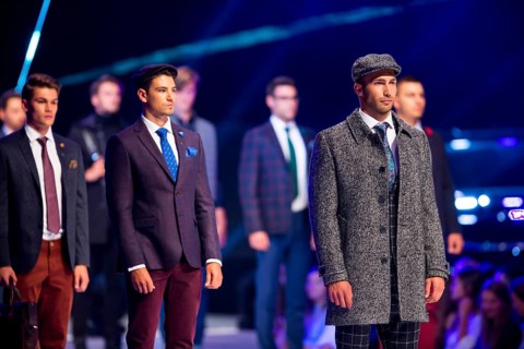 Sofia, Bulgaria - September 12, 2016: Male models walk the runway during the Autumn/Winter Sofia