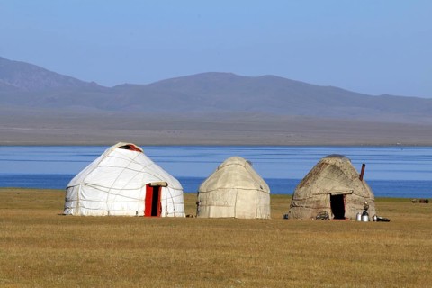 Yurt camp at Lake Songköl (Son Kul, Song Kol), Kyrgyzstan