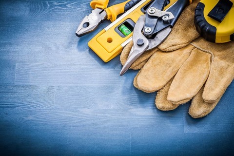 Pliers steel cutter tape-line construction level leather protective gloves