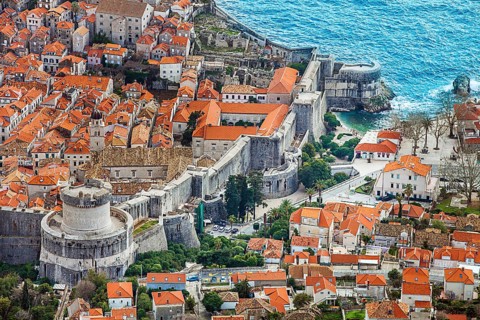 View of the old town of Dubrovnik Croatia