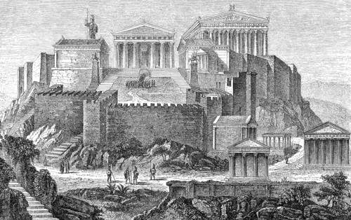 Reconstruction of the Acropolis of Athens, Greece