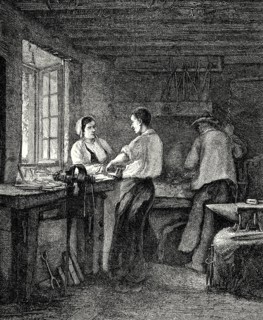 Shop of a locksmith, 19th century