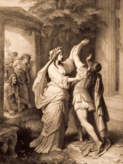 Iphigenia, scene from Iphigenia in Tauris, Johann Wolfgang von Goethe, after Wilhelm von Kaulbach