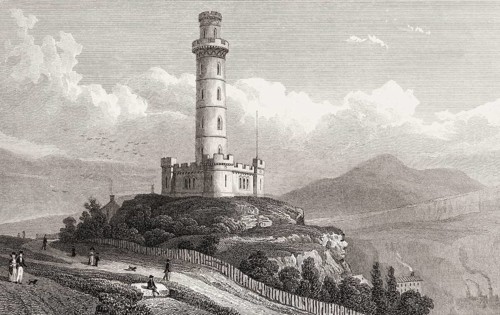 Nelson's Monument, Calton Hill, Edinburgh, Scotland, 19th century, from Modern Athens by Th. H.