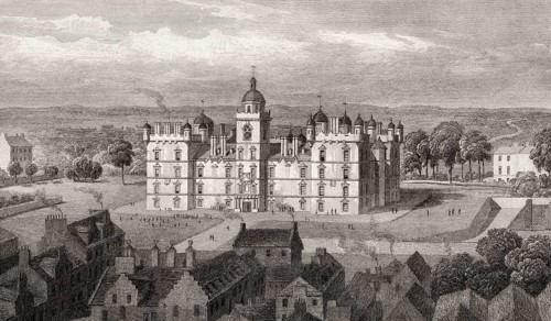 Heriot's Hospital, from the Castle hill, Edinburgh, Scotland, 19th century, from Modern Athens by