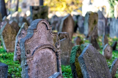 Old Jewish cemetery in Eastern Europe