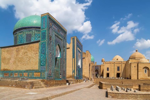 Complex of mausoleums Shahi Zinda in Samarkand, Uzbekistan