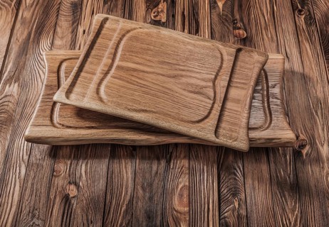 Two Oak Wood Steak Boards