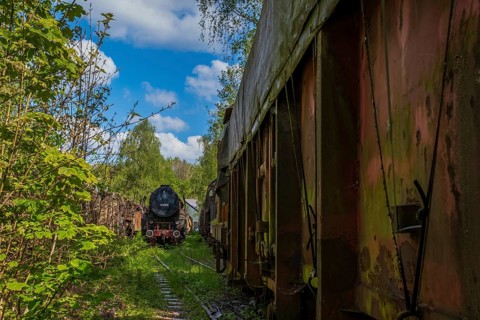 Old historic railway vehicles in Germany