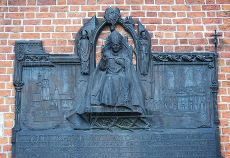 Portrait of Pope John Paul II at St Mary's Church in Krakow
