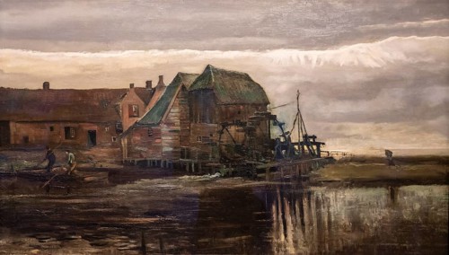 Vincent van Gogh, Watermill at Gennep, 1884, oil on canvas, Thyssen-Bornemisza National Museum,