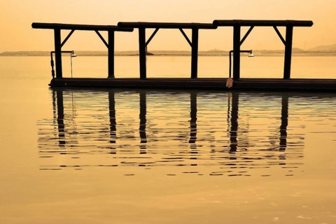The Dead Sea near to medical beach Ein-Bokek