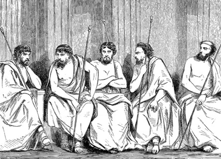 The 5 ephors, leaders of ancient Sparta