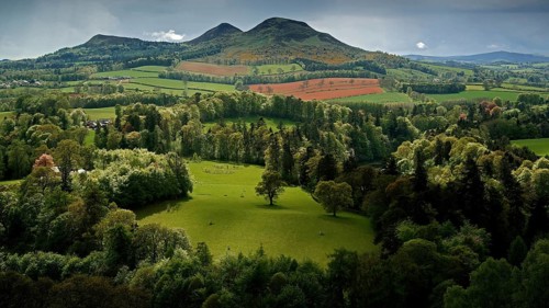 Europe, Scotland, Great Britain, England, landscape, Scott's view, viewpoint near Bemersyde, after