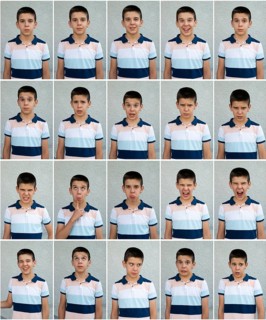 Child faces. Many faces showing emotions and expressions. Teenager face countenance
