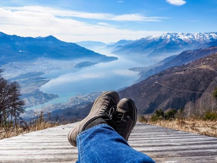 Landscape of Lake Como from mount Berlinghera