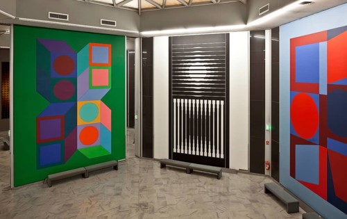 Aix en Provence, Vasarely MuseumBuilt 1973-76. op-art wall installations around 1975 v l n r Object