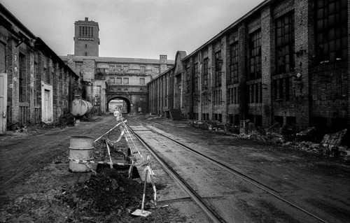 Germany, Bitterfeld, 31 March 1992, Chemiekombinat Bitterfeld, decommissioned Bitterfeld power