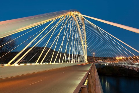 Bridge over the river Ebro, Logroño, La Rioja, Spain