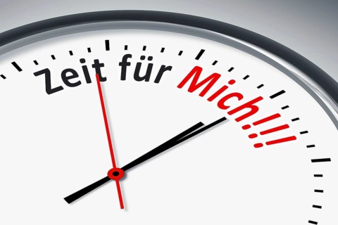Eine Uhr mit Text Zeit für Mich!!!