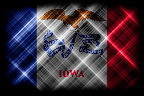 Iowa state flag, Iowa flag background modern flag