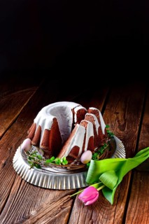 Delicious chocolate spring cake