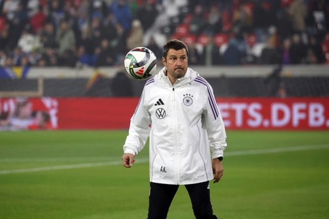 German goalkeeping coach Andreas Kronenberg (Team Germany) at the warm-up for the UEFA Nations