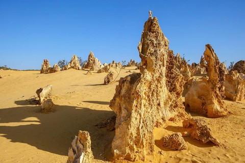 An image of the Pinnacles Desert at Nambung National Park Australia