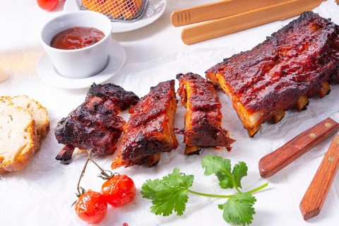 BBQ replacement ribs from a charcoal grill