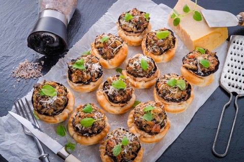 Champignons with puff pastry