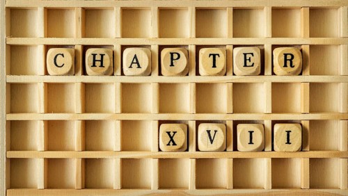 An image of a wooden game with the word chapter seventeen