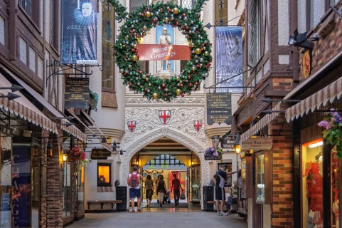 Inside London Court shopping arcade, Perth, WA, Australia