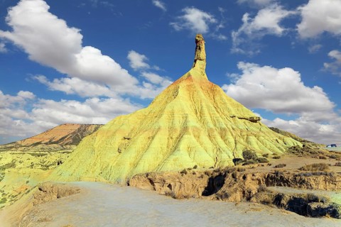 The picturesque and unusual rock of Castildetierra. Bardenas Reales, the Spanish province of