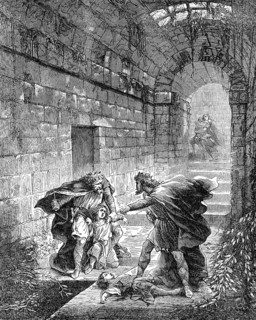 Chlothar I killing the sons of his brother Chlodomer, 6th century