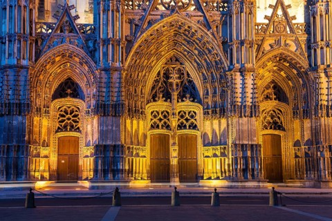 Entrance of the Cathedral of Tours, Indre-et-Loire, France