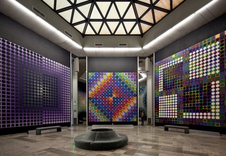 Aix en Provence, Vasarely MuseumBuilt 1973-76. op-art wall installations around 1975 left Obj No