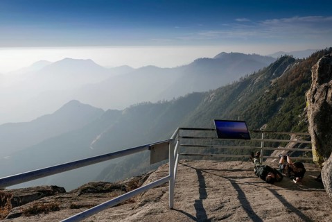 Moro Rock is a granite dome rock formation in Sequoia National Park, California, USA