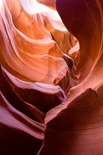 Antelope Canyon is a slot canyon in the American Southwest, on Navajo land east of Page, Arizona.