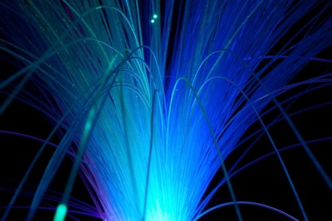 Blue colors optical fibers