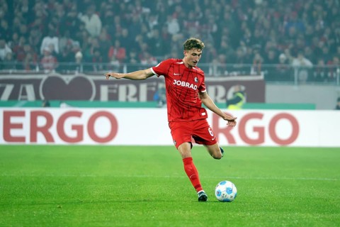 Patrick Osterhage (SC Freiburg) during the match for the DFB Cup 2024-25, 2nd round: SC Freiburg vs