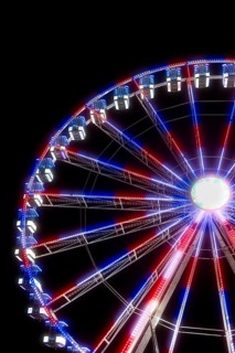 Ferris wheel at the Christmas market, night shot, Roermond, Netherlands
