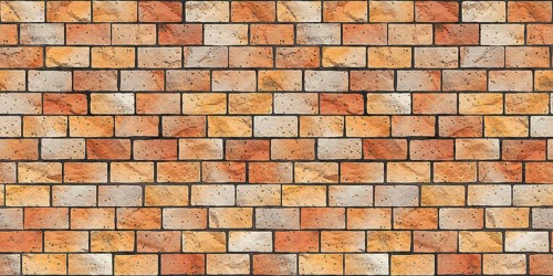An illustration of a brick stone wall banner background seamless texture