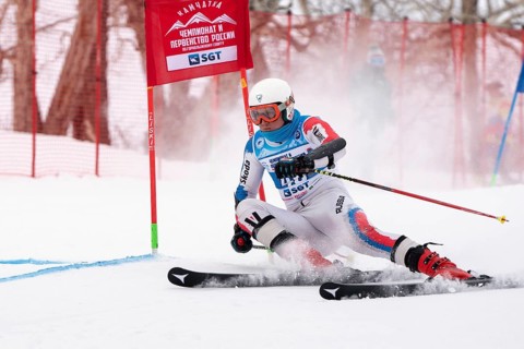 KAMCHATKA PENINSULA, RUSSIAN FEDERATION, APRIL 2, 2019: Mountain skier Ivan Chentsov Kemerovo