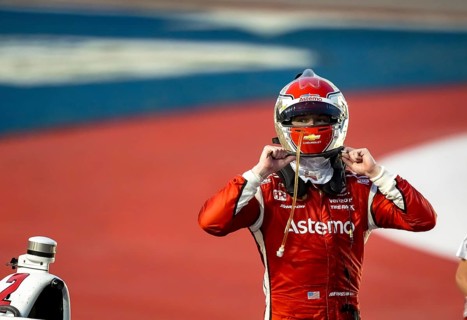 NTT INDYCAR SERIES driver, JOSEF NEWGARDEN (2) of Nashville, Tennessee, comes in third place for