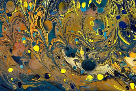 Traditional Ottoman Turkish abstract marbling art patterns as background